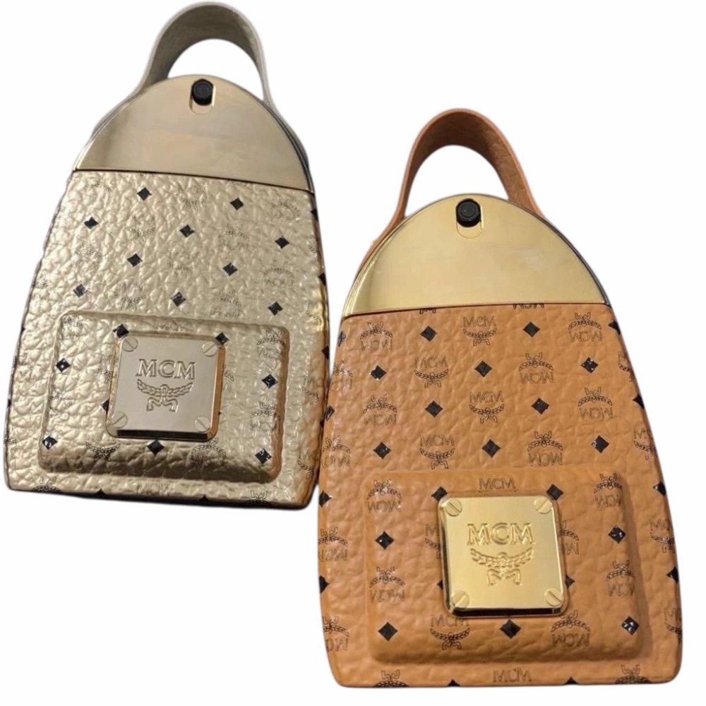 MCM Mini Backpack Perfume Bottle Bag Charm Keychain Glass Acrylic EMPTY - Picture 4 of 5